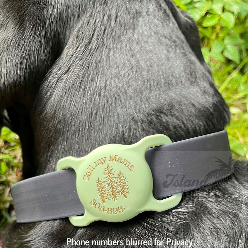 3/8 Collar & Strap ID Tag Compatible with Air Tag – Island Jungle Designs