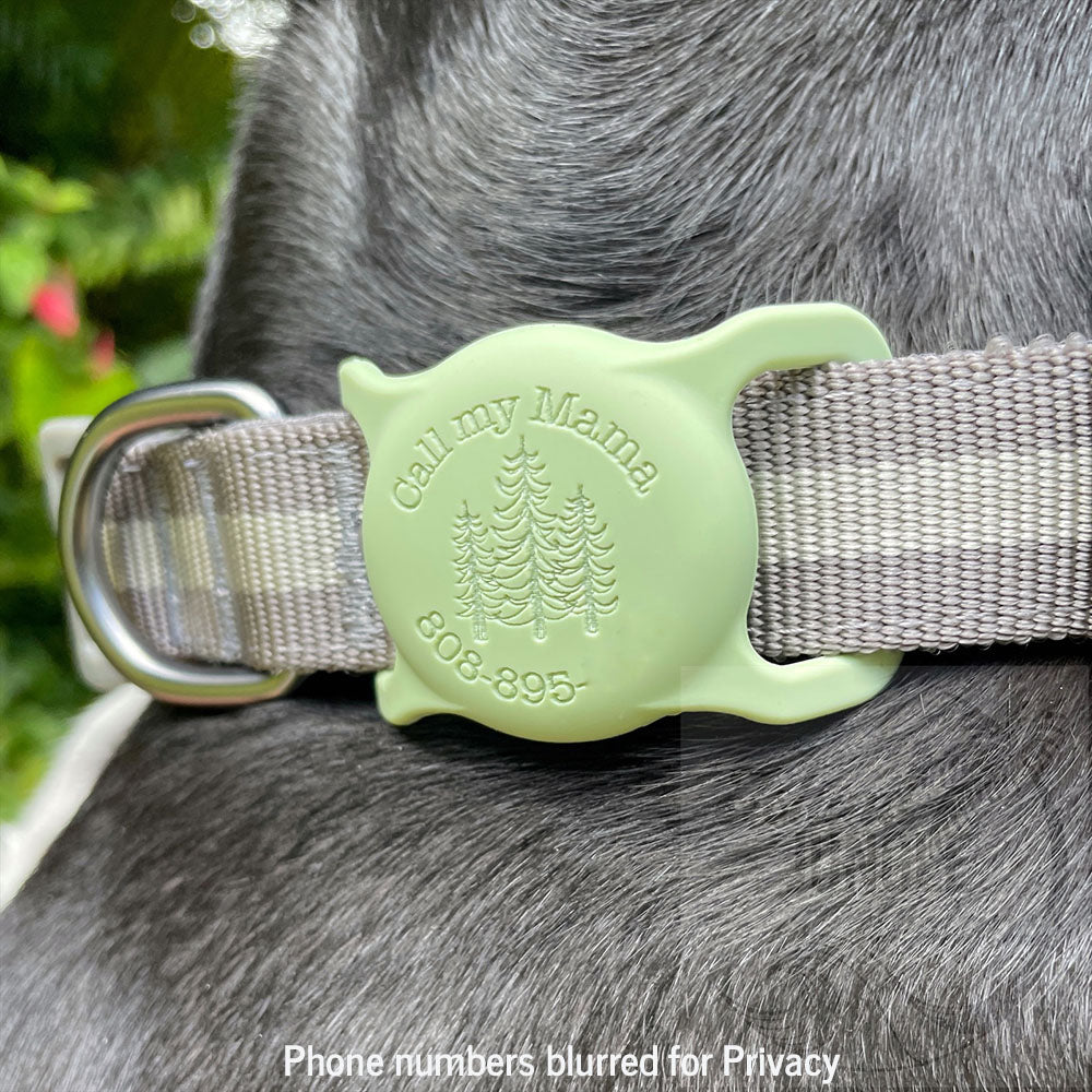 3/8 Collar & Strap ID Tag Compatible with Air Tag – Island Jungle Designs