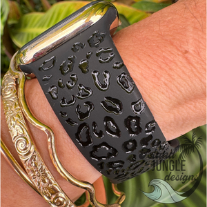 Leopard Print Silicone Watch Band Compatible with Series 1-9, SE & Ultra