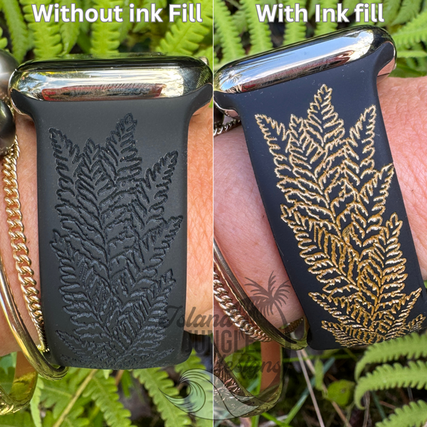 Lei Palapalai Silicone Watch Band Compatible with Series 1-9, SE & Ultra