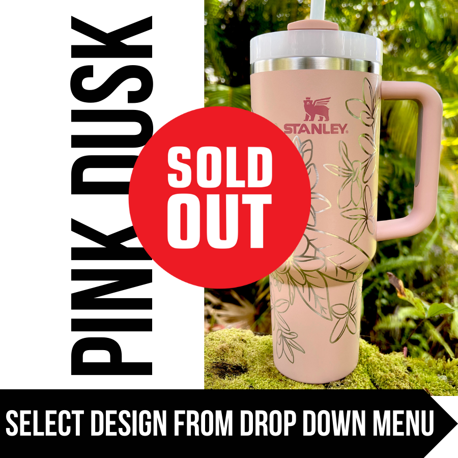 Pink Dusk Made to Order-Laser Engraved 40oz Quencher Tumbler-Full