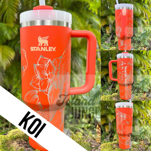 LAVENDER Stanley 40oz tumbler, NEW limited edition Stanley colors, Laser  engraved Stanley, Flower tumbler, travel mug, Custom Stanley cup