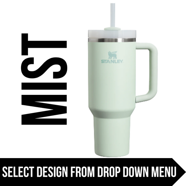 "Mist" Made to Order-Laser Engraved 40oz Quencher Tumbler-Full Wrap Design-Free Shipping!