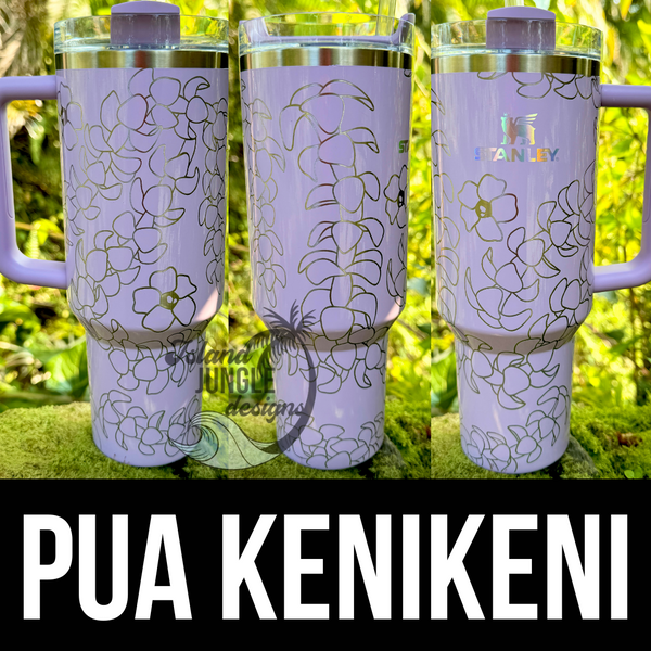 Ready to Ship "Sour Grape" Pua Kenikeni Laser Engraved Tumbler 40oz-Full Wrap -Free Shipping!