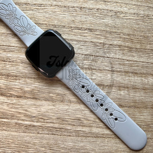 Naupaka Silicone Watch Band Compatible with Fitbit Versa, Versa 2, and Versa Lite