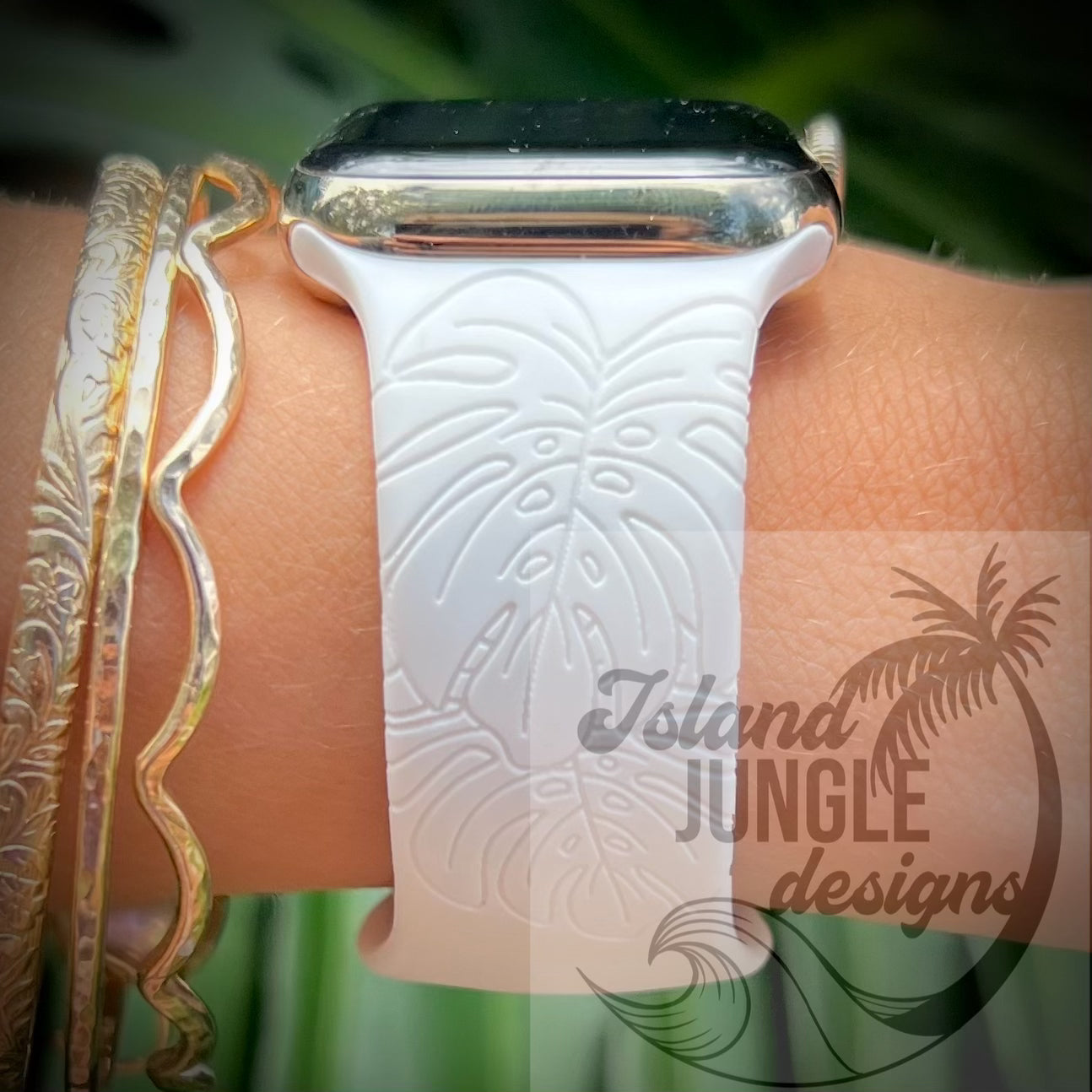 Jungle Canopy Silicone Watch Band Compatible with Series 1-8, SE