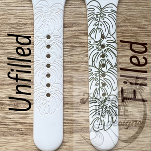 Monstera Deliciosa Silicone Watch Band Compatible with Versa 3/4 & Sense/Sense 2