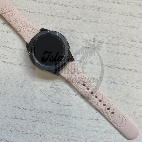 Tiare Tribal 20mm Silicone Watch Band Compatible with Samsung & More