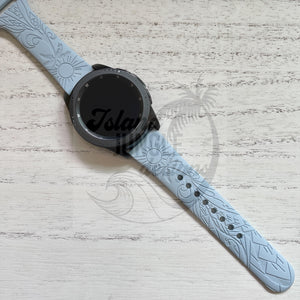 Slice of Paradise 20mm Silicone Watch Band Compatible with Samsung Galaxy, FitBit Versa 3/4, Sense & PIxel