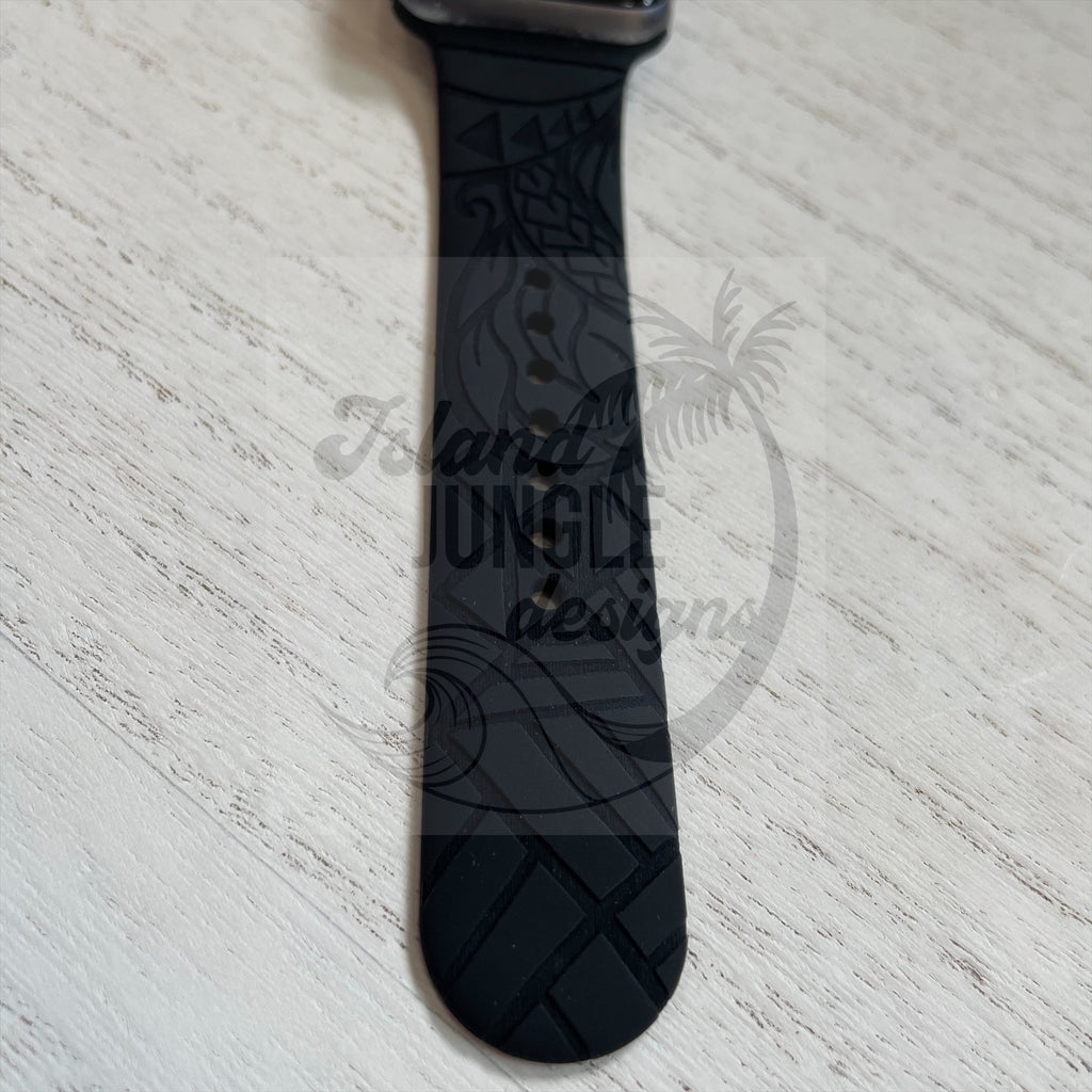 Tiare Tribal Silicone Watch Band Compatible with Series 1-9, SE & Ultr –  Island Jungle Designs